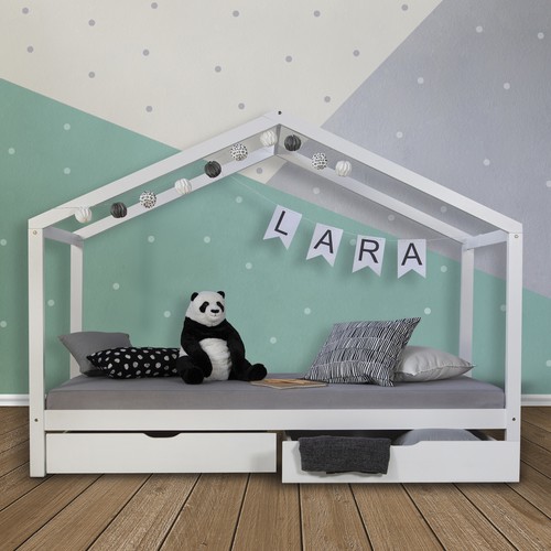 Hausbett 90x200 mit schublade - mit,