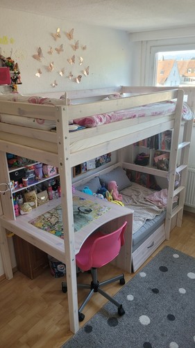 Kinder hochbett holz weiß - kinder,