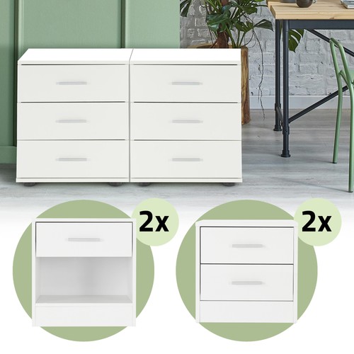 2er set nachttisch kommode mit - set,