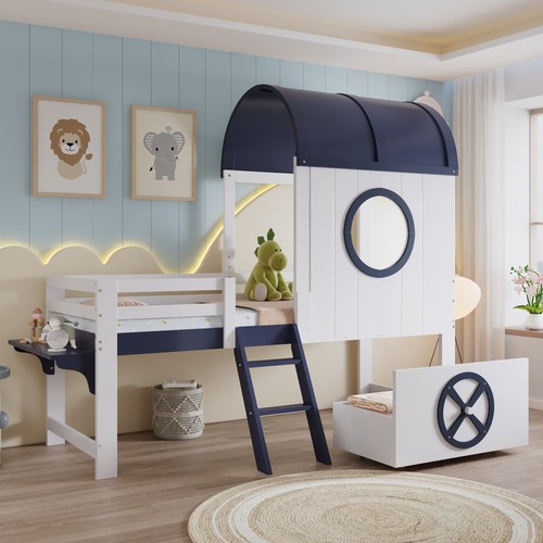Kinderbett mit dach und - mit,