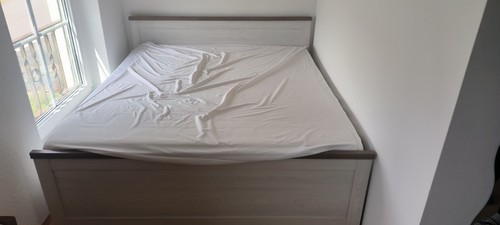 Bett komplett 180x200 grau - bett,