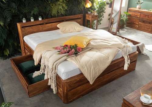 Bett mit schublade sheesham - mit, schublade sheesham